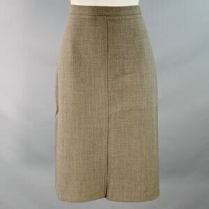 KATAYONE ADELI Size 2 Brown Grey Wool Blend Pencil Below Knee Skirt